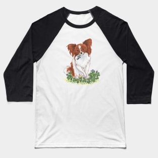 Papillon and Clover Baseball T-Shirt